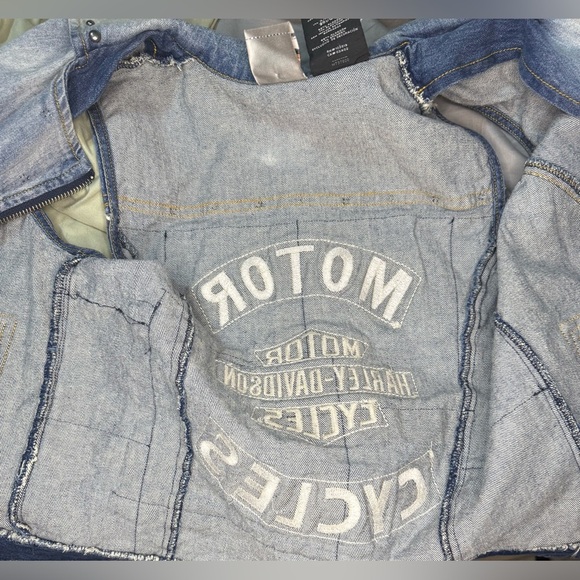 Harley-Davidson Distressed Denim Vest – Size S - Picture 16 of 16
